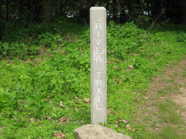 River trail marker