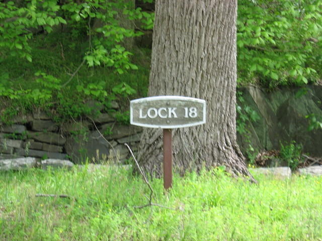 Lock #18 sign