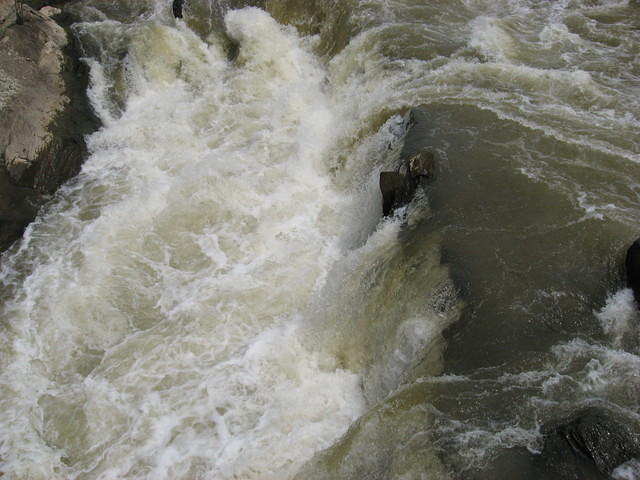 Looking down into a gorge at GFP