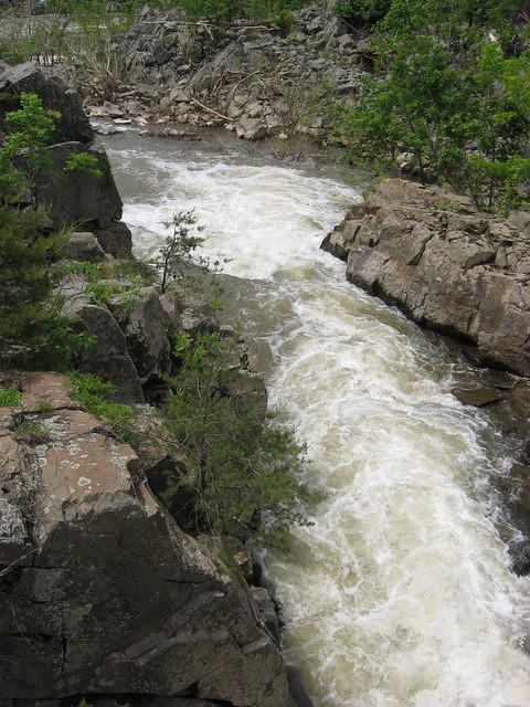 Looking down a gorge at GFP