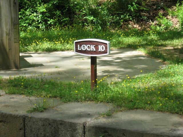 Lock #10 sign