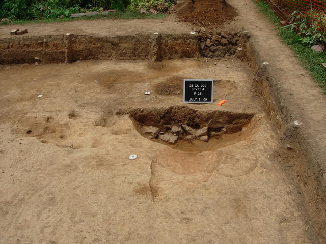 Feature 26 - the oven half excavated