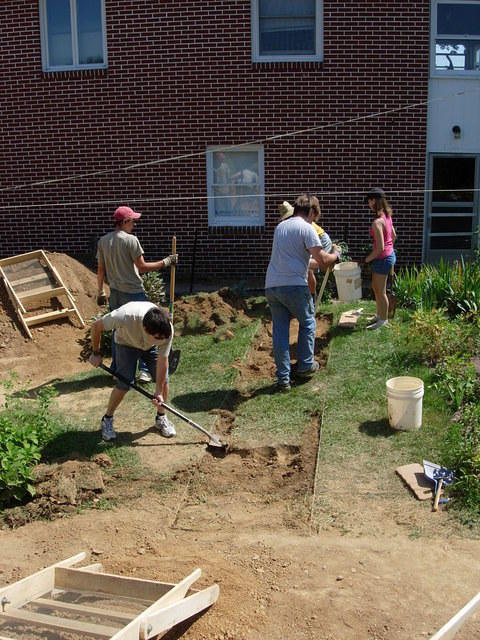 Back yard trench