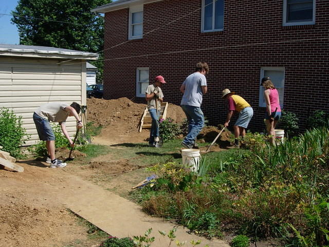 Back yard trench