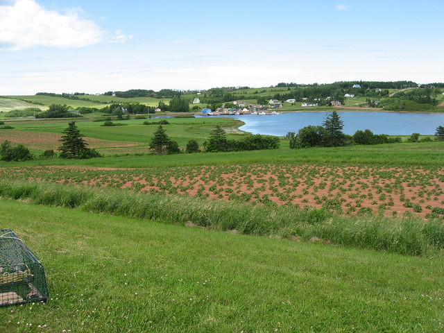 French River fishing village from overlook on Rt. 20