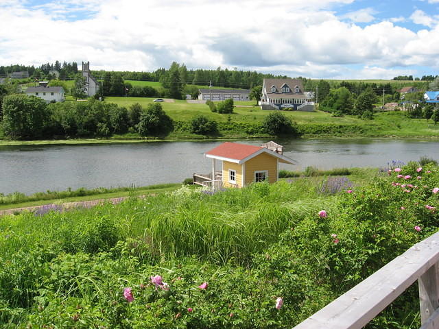 River from parking lot of PEI Preserve Co.