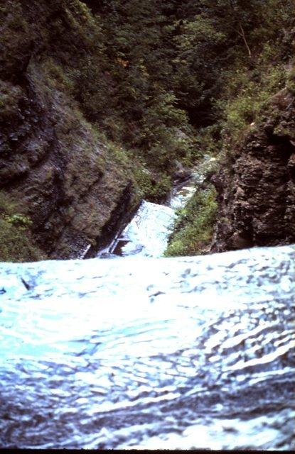 Looking down over waterfall at Letchworth State Park