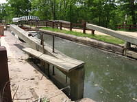 Small boat in full Lock #20